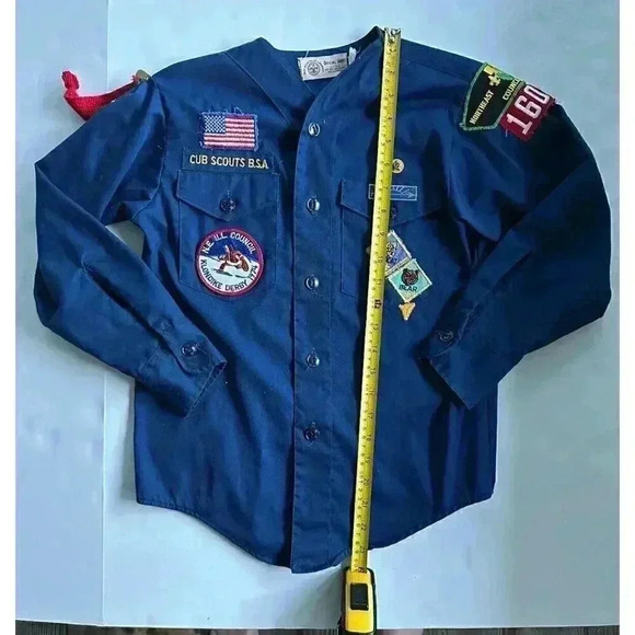 Vintage Boy Scouts of America Cub Scout Uniform Youth Shirt USA Made Size Medium - Picture 10 of 10